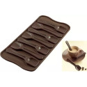 Choco Spoon Silikomart; stampo in silicone per 7 cucchiaini da caffè in cioccolato
