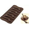 Choco Spoon Silikomart; stampo in silicone per 7 cucchiaini da caffè in cioccolato Choco Spoon Silikomart; stampo in silicone per 7 cucchiaini da caffè in cioccolato