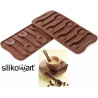 Choco Spoon Silikomart; stampo in silicone per 7 cucchiaini da caffè in cioccolato Choco Spoon Silikomart; stampo in silicone per 7 cucchiaini da caffè in cioccolato