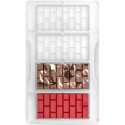 Tavoletta mattoni Decora stampo policarbonato 4 tavolette di cioccolato mattoncini 85x42xh10 mm