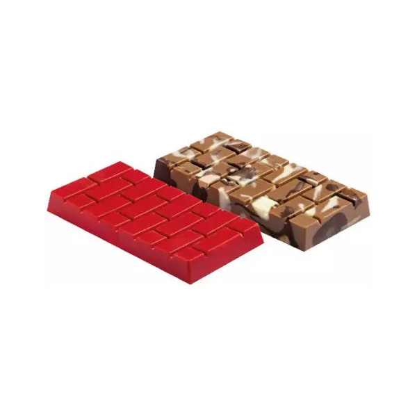Tavoletta mattoni Decora stampo policarbonato 4 tavolette di cioccolato mattoncini 85x42xh10 mm