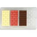 Tavoletta mattoni Decora stampo policarbonato 4 tavolette di cioccolato mattoncini 85x42xh10 mm