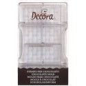 Tavoletta mattoni Decora stampo policarbonato 4 tavolette di cioccolato mattoncini 85x42xh10 mm