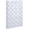 Stampo bicchierino rigato: Stampo stampo policarbonato 24 bicchierini rigati di cioccolato ø38xh19 mm 18 g Stampo bicchierino rigato: Stampo stampo policarbonato 24 bicchierini rigati di cioccolato ø38xh19 mm 18 g