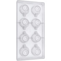 Stampo policarbonato tazza caffe stretta 8 tazzine di cioccolato Ø40xh31 mm 10 g