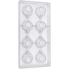 Stampo policarbonato tazza caffe stretta 8 tazzine di cioccolato Ø40xh31 mm 10 g