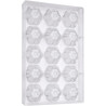 Stampo in policarbonato pirottino: stampo per 15 pirottini di cioccolatino di ø48xh20 mm e peso 23 g Stampo in policarbonato pirottino: stampo per 15 pirottini di cioccolatino di ø48xh20 mm e peso 23 g