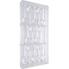 Stampo policarbonato cucchiaino 14 cucchiaini di cioccolato 85x21xh7,4 mm 5,5 g