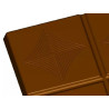 Stampo tavoletta di cioccolato da 100 g con decori di 16x8xh0,68 cm in policarbonato Stampo tavoletta di cioccolato da 100 g con decori di 16x8xh0,68 cm in policarbonato
