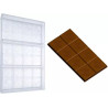 Stampo tavoletta di cioccolato da 100 g con decori di 16x8xh0,68 cm in policarbonato Stampo tavoletta di cioccolato da 100 g con decori di 16x8xh0,68 cm in policarbonato