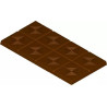 Stampo tavoletta di cioccolato da 100 g con decori di 16x8xh0,68 cm in policarbonato
