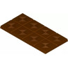 Stampo tavoletta di cioccolato da 100 g con decori di 16x8xh0,68 cm in policarbonato Stampo tavoletta di cioccolato da 100 g con decori di 16x8xh0,68 cm in policarbonato
