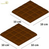 Tavoletta quadrata blocchetti onda 100 g stampo policarbonato 2 tavolette cioccolato 10x10xh1 cm Tavoletta quadrata blocchetti onda 100 g stampo policarbonato 2 tavolette cioccolato 10x10xh1 cm