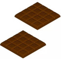 Tavoletta quadrata blocchetti onda da 100 g: stampo policarbonato per 2 tavolette di cioccolato da 10x10xh1 cm