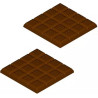 Tavoletta quadrata blocchetti onda da 100 g: stampo policarbonato per 2 tavolette di cioccolato da 10x10xh1 cm