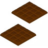 Tavoletta quadrata blocchetti onda da 100 g: stampo policarbonato per 2 tavolette di cioccolato da 10x10xh1 cm Tavoletta quadrata blocchetti onda da 100 g: stampo policarbonato per 2 tavolette di cioccolato da 10x10xh1 cm