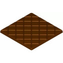 Tavoletta quadrata a quadretti da 60 g: stampo policarbonato per 2 tavolette di cioccolato snack 100,2x100,2xh5,2 mm