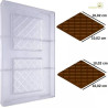 Tavoletta quadrata a quadretti 60 g stampo policarbonato 2 tavolette cioccolato 100,2x100,2xh5,2 mm