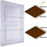 Tavoletta quadrata a quadretti 60 g stampo policarbonato 2 tavolette cioccolato 100,2x100,2xh5,2 mm Tavoletta quadrata a quadretti 60 g stampo policarbonato 2 tavolette cioccolato 100,2x100,2xh5,2 mm