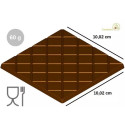 Tavoletta quadrata a quadretti 60 g stampo policarbonato 2 tavolette cioccolato 100,2x100,2xh5,2 mm