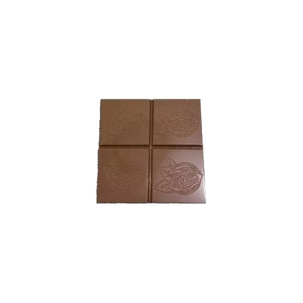 Tavoletta quadrata 35 g cabossa satinata stampo policarbonato 6 tavolette cioccolato 6,5x6,5xh0,75 cm