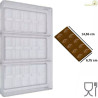 Tavoletta rettangolare da 75 g con decoro cabossa: stampo in policarbonato per 3 tavolette di cioccolato 14,55x6,75xh0,7 cm