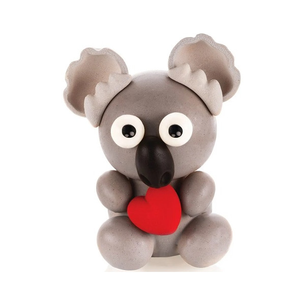 Kit koala da Silikomart: set 4 stampi termoformati per koala 3D di cioccolato di 15,5x11,6xh16 cm