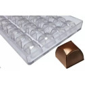 Stampo policarbonato quadrato 32 cioccolatini quadrati 24x24xh19 mm da 7 g