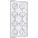 Stampo policarbonato tazza caffe stretta 8 tazzine di cioccolato Ø40xh31 mm 10 g