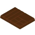Stampo in policarbonato per 20 mi tavolette mix di cioccolato da 20 g mini rettangoli 60x45xh7 mm