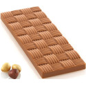 Riga T Chocado Silikomart – Stampo Tritan CH005 per 4 Tavolette di Cioccolato 150×55×9mm (70g)