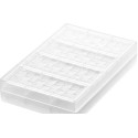Riga T di Silikomart: stampo in Tritan per 4 tavolette di cioccolato 150x55xh9 mm 70 g