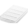Riga T di Silikomart: stampo in Tritan per 4 tavolette di cioccolato 150x55xh9 mm 70 g Riga T di Silikomart: stampo in Tritan per 4 tavolette di cioccolato 150x55xh9 mm 70 g