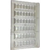 Barretta snack 20 g stampo in policarbonato per 6 barrette di cioccolato 128,5x31xh8,2 mm Barretta snack 20 g stampo in policarbonato per 6 barrette di cioccolato 128,5x31xh8,2 mm
