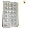 Barretta snack 20 g stampo in policarbonato per 6 barrette di cioccolato 128,5x31xh8,2 mm