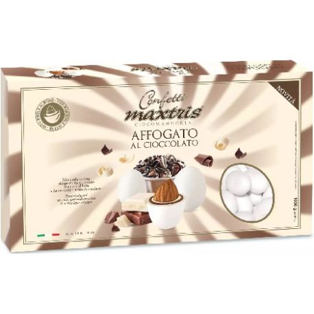 Maxtris Affogato al Cioccolato confetti bianchi 1 Kg: mandorla tostata e cioccolato bianco aromatizzato al gusto cioccolato Maxtris Affogato al Cioccolato confetti bianchi 1 Kg: mandorla tostata e cioccolato bianco aromatizzato al gusto cioccolato