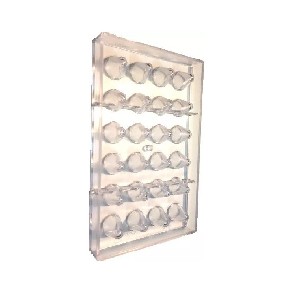 Stampo in policarbonato per 24 cioccolatini goccia tridimensionale di ø23xh32 mm 8 g