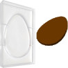 Tavoletta uovo piatto di cioccolato 300 g :stampo in policarbonato per tavoletta uovo di 200x138xh13 mm Tavoletta uovo piatto di cioccolato 300 g :stampo in policarbonato per tavoletta uovo di 200x138xh13 mm