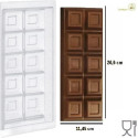 Tavoletta di cioccolato rettangolare blocco da 1 Kg stampo policarbonato 26,9x11,45xh3,85 cm