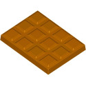 Stampo in policarbonato per tavoletta di cioccolato dal peso di 6 g e lunga 4 cm, larga 3 cm ed alta 0,5 cm