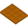 Stampo in policarbonato per tavoletta di cioccolato dal peso di 6 g e lunga 4 cm, larga 3 cm ed alta 0,5 cm