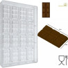 Mini tavoletta da 10 g: stampo in policarbonato per mini blocco cioccolato da 55x30xh6,3 mm Mini tavoletta da 10 g: stampo in policarbonato per mini blocco cioccolato da 55x30xh6,3 mm