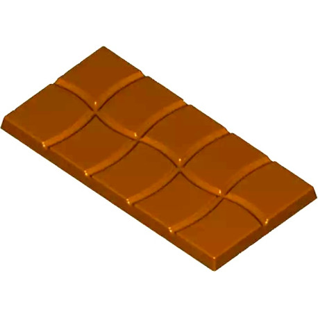 Tavoletta rettangolare onda 50 g stampo policarbonato 4 tavolette cioccolato 12x6 h0,63 cm Tavoletta rettangolare onda 50 g stampo policarbonato 4 tavolette cioccolato 12x6 h0,63 cm