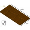 Tavoletta rettangolare onda 50 g stampo policarbonato 4 tavolette cioccolato 12x6 h0,63 cm Tavoletta rettangolare onda 50 g stampo policarbonato 4 tavolette cioccolato 12x6 h0,63 cm