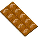 Tavoletta rettangolare 75 g cabossa stampo policarbonato 3 tavolette cioccolato 14,55x6,75xh0,7 cm