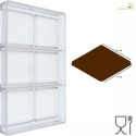 Stampo tavoletta di cioccolato da 40 g quadrata liscia 7x7 cm in policarbonato