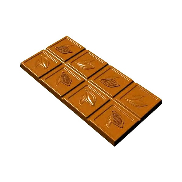 Tavoletta rettangolare 100 g cabossa stampo policarbonato 3 tavolette cioccolato 16x8xh0,75 cm
