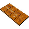Tavoletta rettangolare 100 g cabossa stampo policarbonato 3 tavolette cioccolato 16x8xh0,75 cm