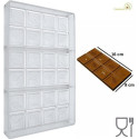 Tavoletta rettangolare 100 g cabossa stampo policarbonato 3 tavolette cioccolato 16x8xh0,75 cm