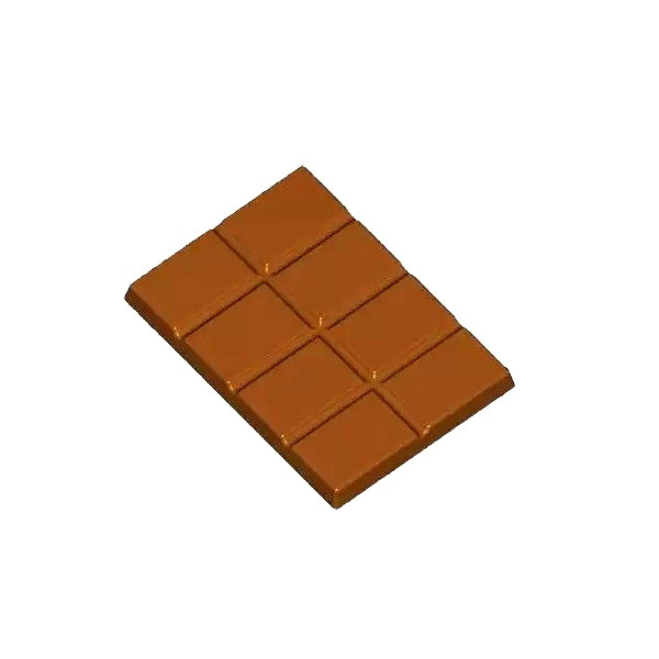 Tavoletta rettangolare 25 g stampo policarbonato cioccolato a quadretti lisci 75x53xh5,8 mm